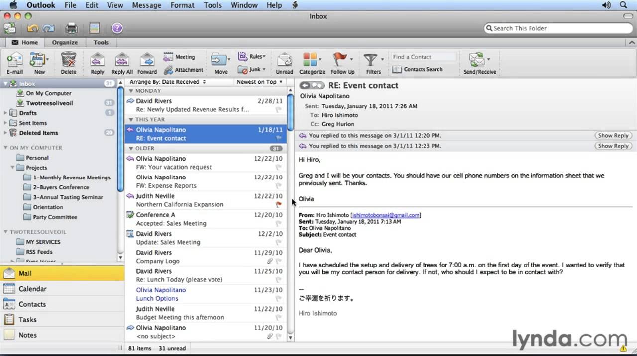 Outlook For Mac Email Organization